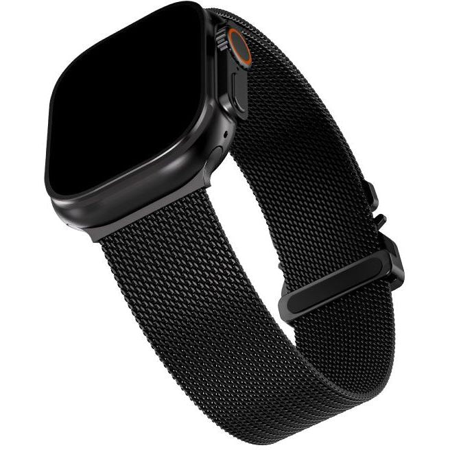 Blupebble Luxora Stainless Steel Milanese Loop Watch Band with Exquisite Woven Design for Apple Watch - Black
