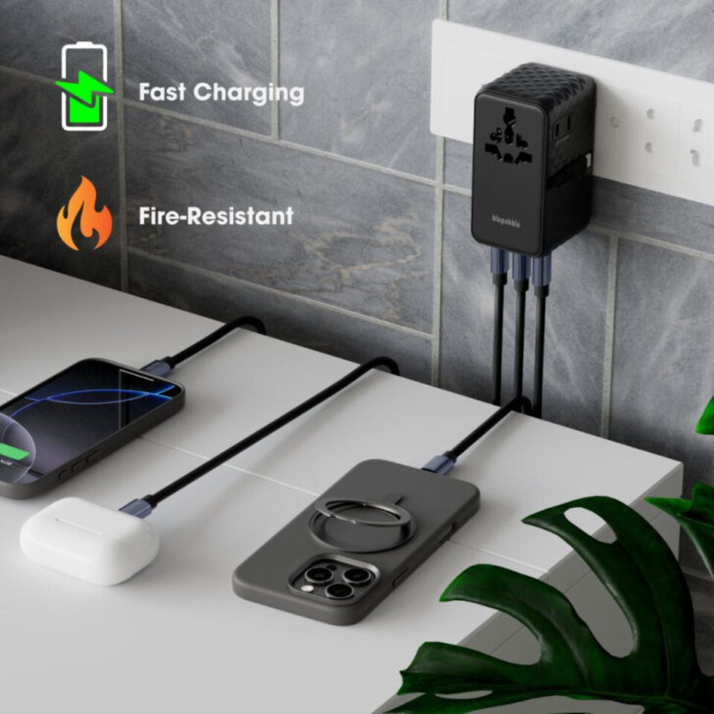 Blupebble Passport 7 140W GaN World Travel Adapter