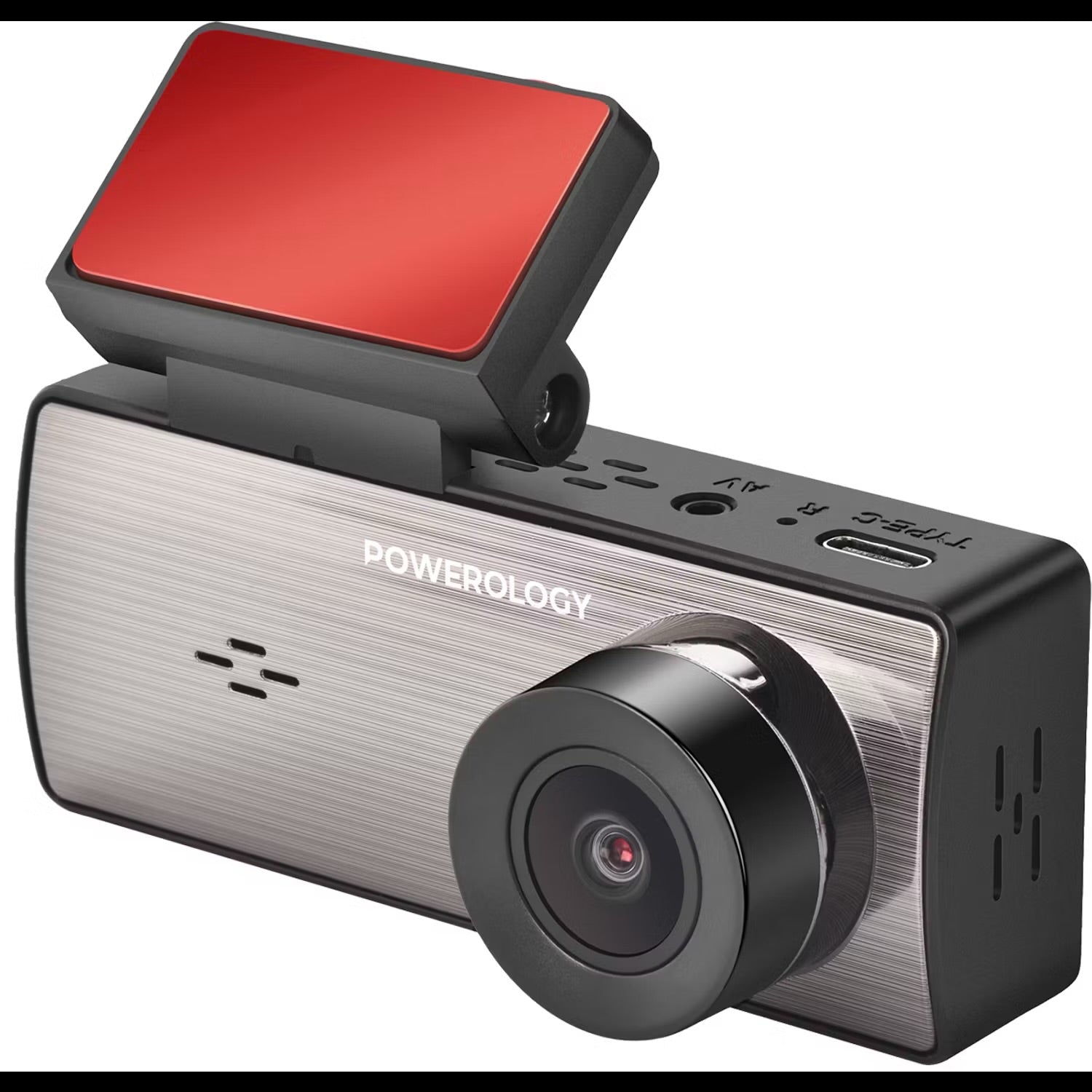 Powerology 3.16" IPS Bullet Head Dash Camera with Front 2K and Rear 1K resolution - Black