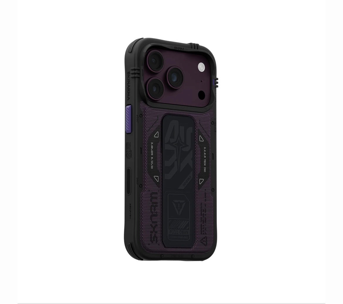SKINARMA Phantom MagSafe Case with Grip Stand for iPhone 18 Pro – Burgundy