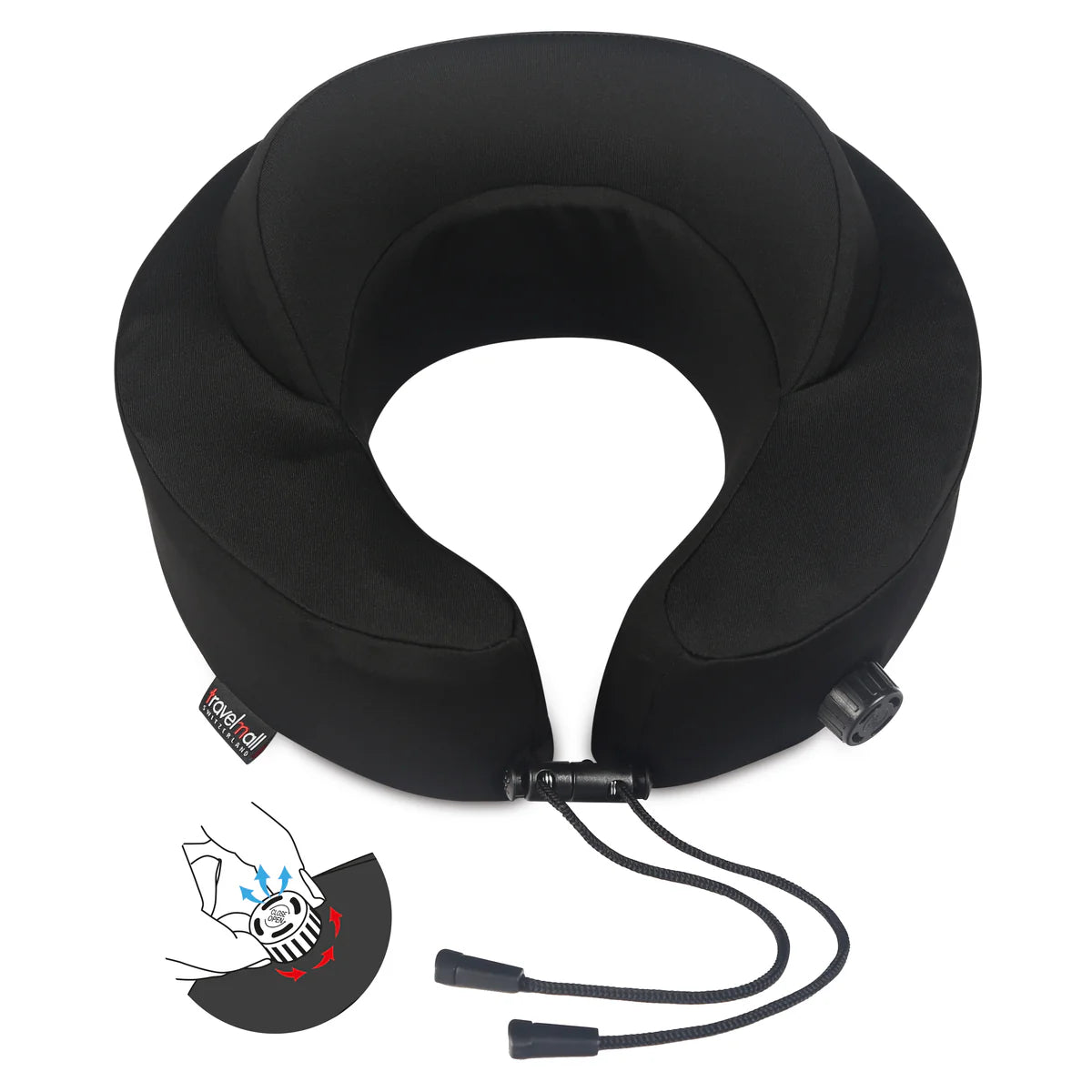 TRAVELMALL SWITZERLAND 2-IN-1 SELF INFLATING INFLATABLE PREMIUM MEMORY FOAM PILLOW