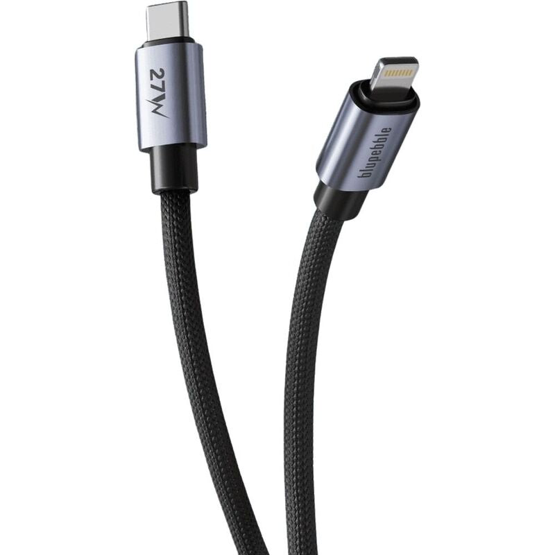 Blupebble Powerflow 27W USB-C To Lightning Braided Cable-Black