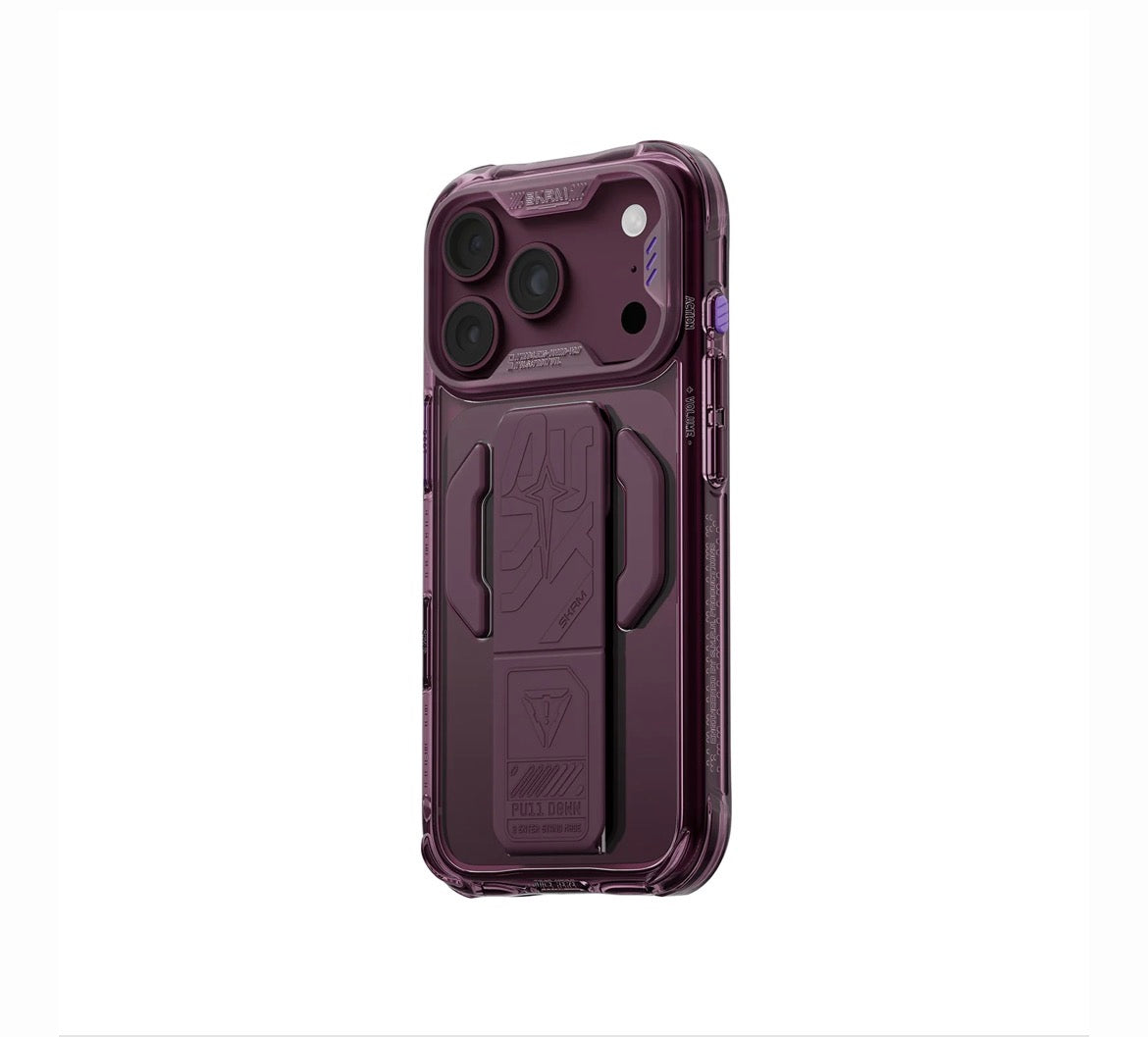 SKINARMA Helio CE MagSafe Case with Grip Stand for iPhone 18 Pro – Burgundy