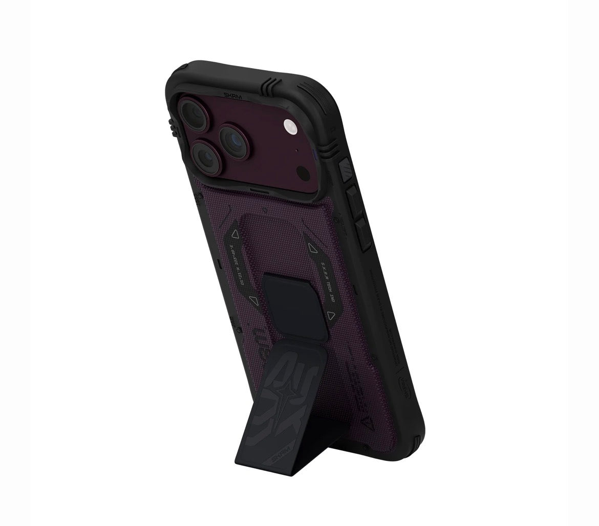 SKINARMA Phantom MagSafe Case with Grip Stand for iPhone 18 Pro – Burgundy