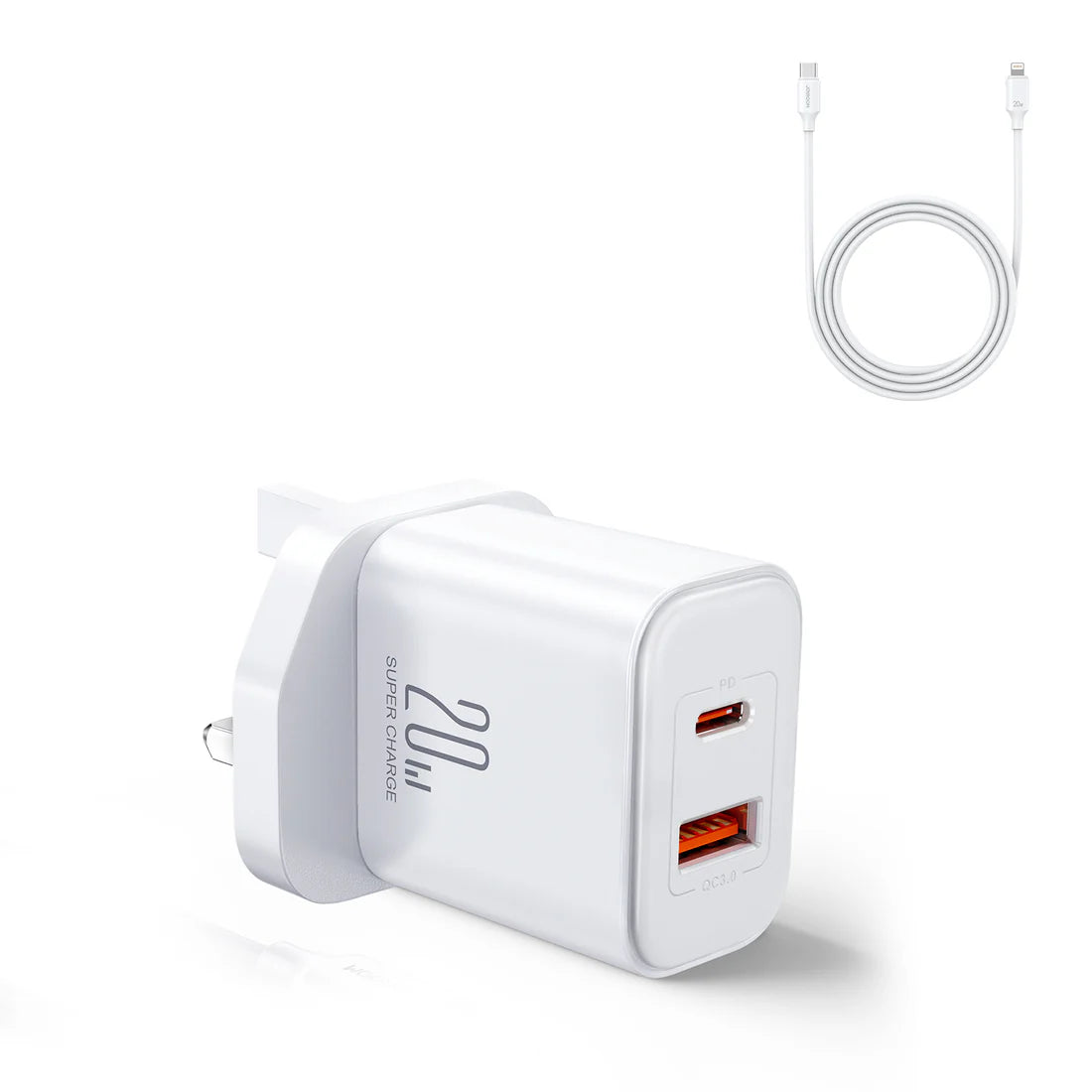 JoyRoom adapter with cable 20W - White