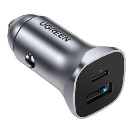 Ugreen Dual Port Car Charger 30W