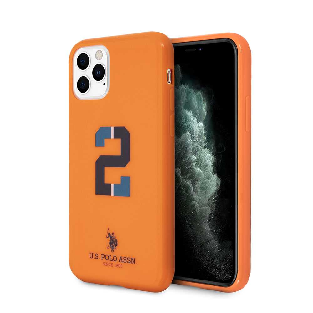 U.S.Polo Assn.PC/TPU Case No.2 Bicolor with Logo Print for iPhone 11 Pro - Orange
